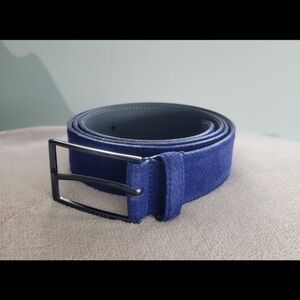 Hugo Boss Blue Suede Belt